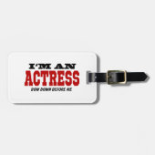 Ik ben een actrice Bow voor me. Bagagelabel (Voorkant horizontaal)
