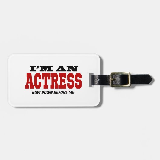 Ik ben een actrice Bow voor me. Bagagelabel (Voorkant horizontaal)