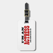 Ik ben een actrice Bow voor me. Bagagelabel (Voorkant verticaal)