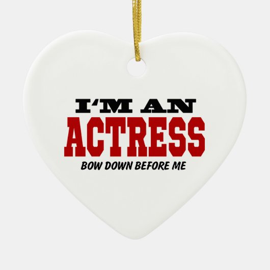 Ik ben een actrice Bow voor me. Keramisch Ornament (Voorkant)