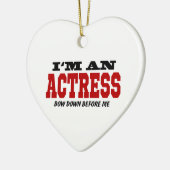 Ik ben een actrice Bow voor me. Keramisch Ornament (Links)