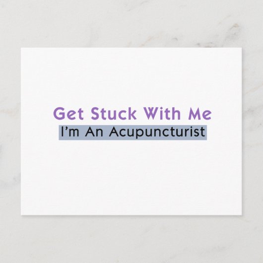 Ik ben een acupuncturist briefkaart (Voorkant)