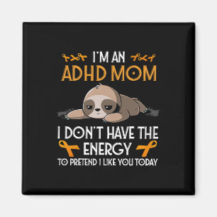 Ik Ben Een Adhd Moeder Bewustzijn Oranje Lint Luia Magneet