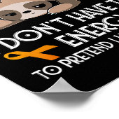 Ik ben een ADHD moeder bewustzijn Oranje lint luia Poster (Hoek)