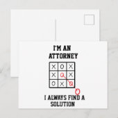 Ik ben een advocaat die ik altijd een oplossing Br Briefkaart (Voorkant / Achterkant)