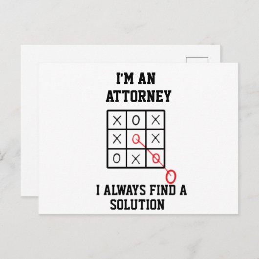 Ik ben een advocaat die ik altijd een oplossing Br Briefkaart (Voorkant / Achterkant)