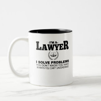 Ik ben een advocaat die problemen oplost die je ni tweekleurige koffiemok