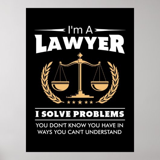 Ik ben een advocaat die problemen oplost poster (Voorkant)