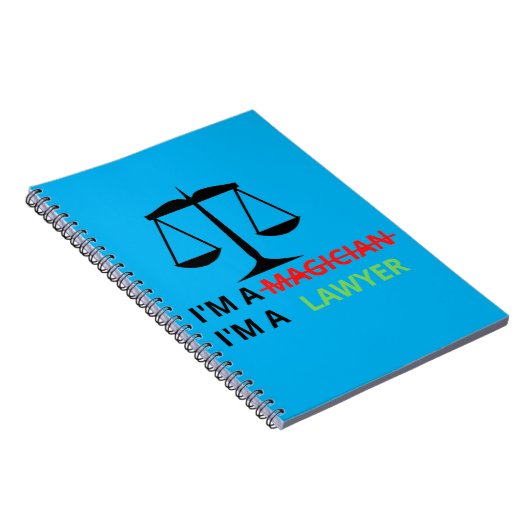 Ik ben een advocaat, geen magiër. Grappige cadeau  Notitieboek (Rechterzijde)
