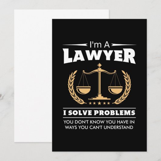 Ik Ben Een Advocaat Ik Los Problemen Op Kaart (Voorkant / Achterkant)