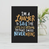Ik Ben Een Advocaat Om Uw Tijd Te Besparen Kaart (Staand voorkant)