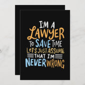 Ik Ben Een Advocaat Om Uw Tijd Te Besparen Kaart (Voorkant / Achterkant)