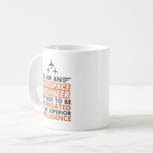 Ik ben een Aerospace Engineer Koffiemok (Voorkant links)