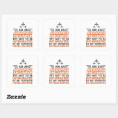 Ik ben een Aerospace Engineer Vierkante Sticker (Vel)