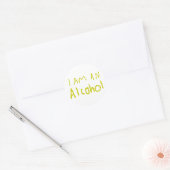 Ik ben een Alcohol Ronde Sticker (Envelop)