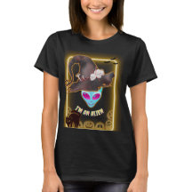 "IK BEN EEN ALIEN" Halloween T-shirt: Neon Design