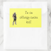 Ik ben een allergie-bewust kind! rechthoekige sticker (Tas)