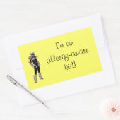 Ik ben een allergie-bewust kind! rechthoekige sticker (Envelop)