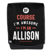Ik ben een Allison Rugtassen (Voorkant)