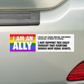 Ik ben een Ally Bumpersticker (Op auto)