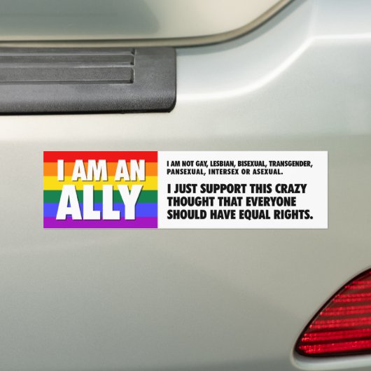 Ik ben een Ally Bumpersticker (Op auto)