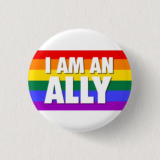 Ik ben een Ally Pin Ronde Button 3,2 Cm (Voorkant)