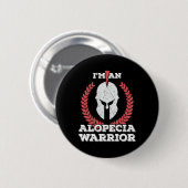 Ik ben een Alopecia Warrior Alopecia Areata Awaren Ronde Button 5,7 Cm (Voorkant /achterkant)