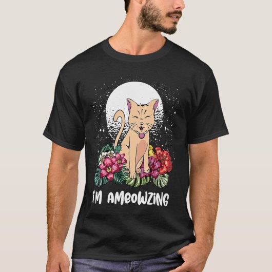 Ik ben een Ameowzing Kat Positieve Quotes Kitten T-shirt (Voorkant)
