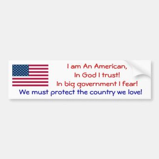 Ik ben een Amerikaan Bumpersticker