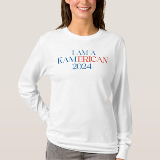 IK BEN EEN AMERIKAANS T-SHIRT MET LANGE MOUWEN