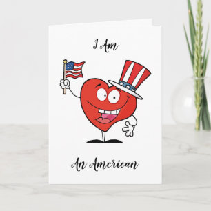 Ik ben een Amerikaans Valentijnsdag Wenskaart Feestdagen Kaart