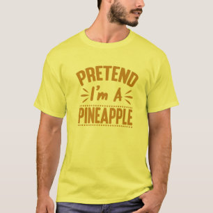 Ik ben een ananas, luie, kalme halloween Costum T-shirt