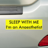IK BEN een anesthesist. Bumpersticker (Op auto)