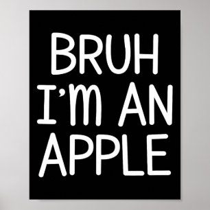 Ik ben een Apple Funny Lazy Halloween Costume Poster