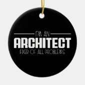 Ik ben een architect die alle problemen oplost keramisch ornament (Voorkant)