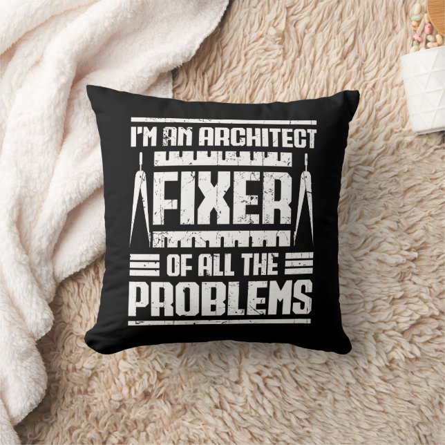 Ik ben een  architect die alle problemen oplost kussen (Deken)