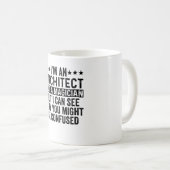 Ik ben een architect, geen magiër. koffiemok (Voorkant rechts)