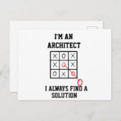 Ik Ben Een Architect Ik Vind Altijd Een Oplossing  Briefkaart (Voorkant / Achterkant)