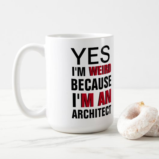 Ik ben een architect koffiemok (Met donut)