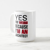 Ik ben een architect koffiemok (Voorkant links)