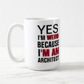 Ik ben een architect koffiemok (Links)
