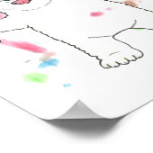 "Ik ben een artiest!" pooldier beer kinderkamer po Poster (Hoek)