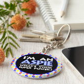 Ik ben een Aspie. Wat is je superkracht? Sleutelhanger (Zijkant)