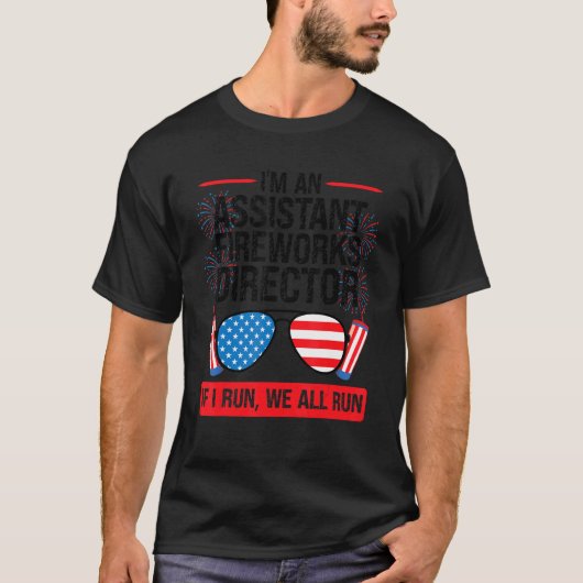 Ik ben een assistent Fireworks Director American F T-shirt (Voorkant)