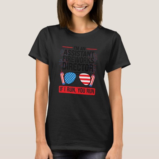 Ik ben een assistent-vuurwerkdirecteur assistent v t-shirt (Voorkant)