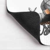 Ik ben een Asthma Warrior Grey Awareness Ribbon Muismat (Hoek)