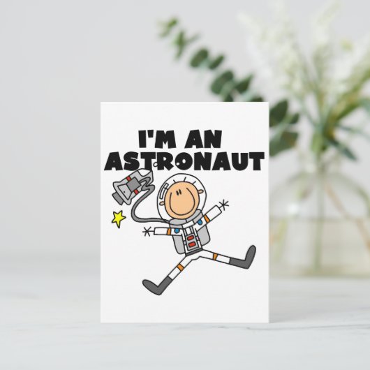 Ik ben een Astronaut Tshirts en Gifts Briefkaart (Staand voorkant)