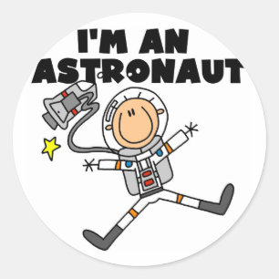 Ik ben een Astronaut Tshirts en Gifts Ronde Sticker