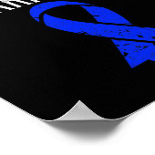 Ik ben een Ataxia Warrior Blue Ribbon Awareness Poster (Hoek)
