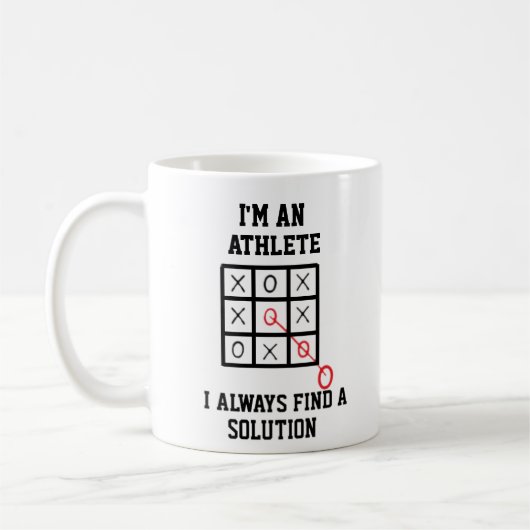Ik Ben Een Atleet Ik Vind Altijd Een Oplossing Mok (Links)
